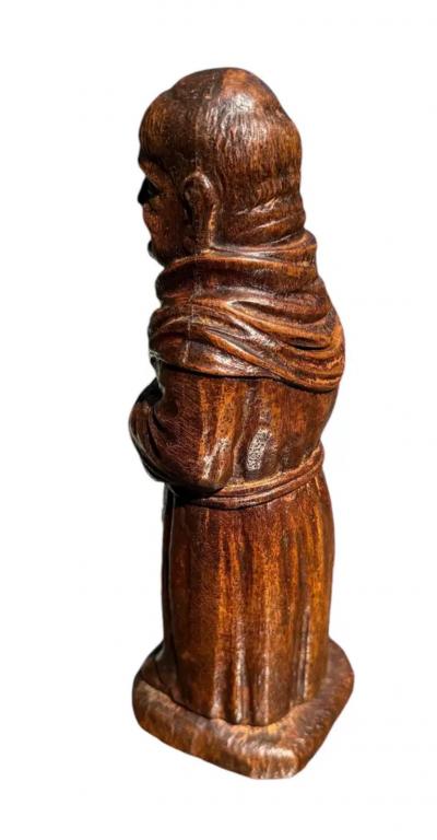  Syracuse Ornamental Co Carved Smiling Monk Corkscrew