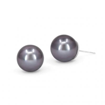  Szor Szor Fine Tahitian Pearl White Gold Stud Earrings