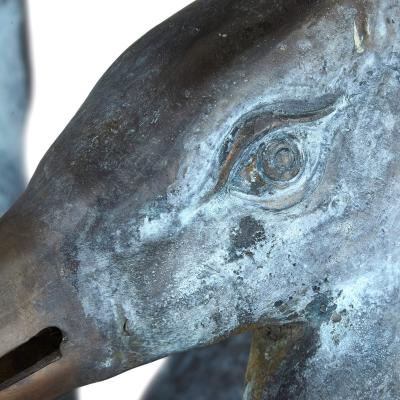  T Canpiola Large bronze figurative sculptural fountain by Canpiola