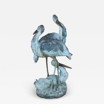  T Canpiola Large bronze figurative sculptural fountain by Canpiola