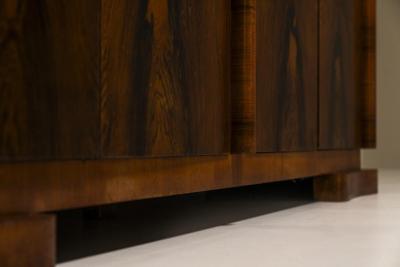 T Woonhuys Art Deco Wardrobe In Rosewood Wood By t Woonhuys Netherlands 1930s
