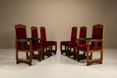  T Woonhuys Set of Six t Woonhuys Dining Room Chairs Amsterdam School The Netherlands