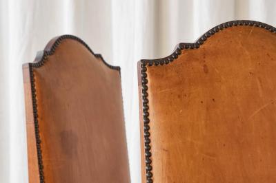  T Woonhuys t Woonhuys Amsterdam Rare Pair of Chairs in Patinated Cognac Leather 1920s