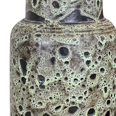 T reboda Keramik Lamp with Molten Celadon Black Glaze by T reboda Keramik