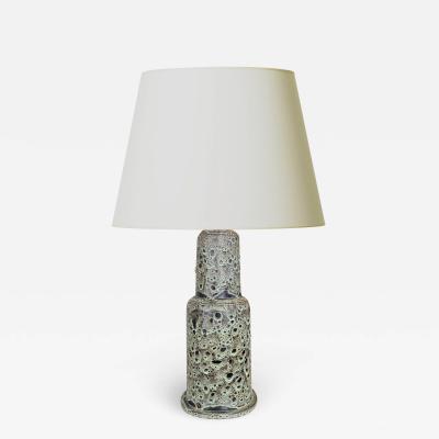  T reboda Keramik Lamp with Molten Celadon Black Glaze by T reboda Keramik