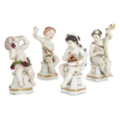  T tard Fr res French porcelain and silver centrepiece suite by T tard and Samson