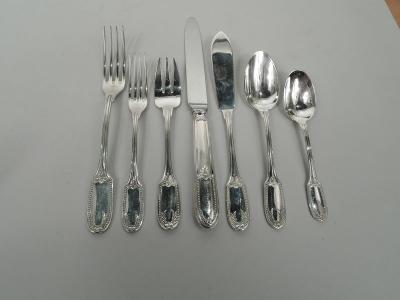  T tard Fr res Tetard La Rochelle Silver Dinner Set for 12 with 90 Pieces
