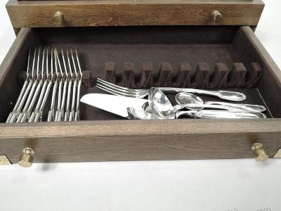  T tard Fr res Tetard La Rochelle Silver Dinner Set for 12 with 90 Pieces