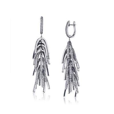  TANAGRO TANAGRO 18K WHITE GOLD ARCHI RING EARRINGS 10 00CTS JEWELRY SET