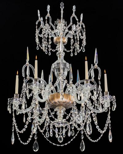  THE REAL FABRICA DE LA GRANJA A SPANISH 18TH CENTURY CHANDELIER ATTRIBUTED TO THE REAL FABRICA DE LA GRANJA