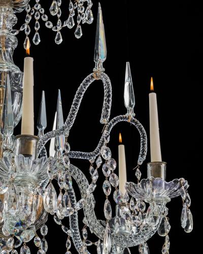  THE REAL FABRICA DE LA GRANJA A SPANISH 18TH CENTURY CHANDELIER ATTRIBUTED TO THE REAL FABRICA DE LA GRANJA