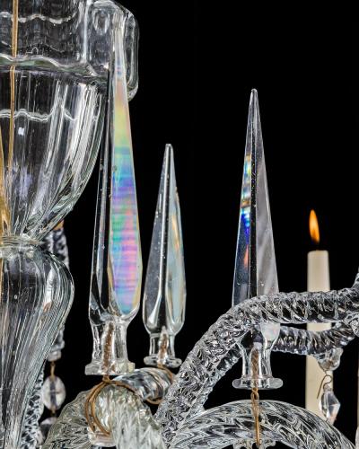  THE REAL FABRICA DE LA GRANJA A SPANISH 18TH CENTURY CHANDELIER ATTRIBUTED TO THE REAL FABRICA DE LA GRANJA