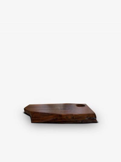  THE WOODEN PALATE HAND CARVED DIP BOARD WITH 1 BOWL