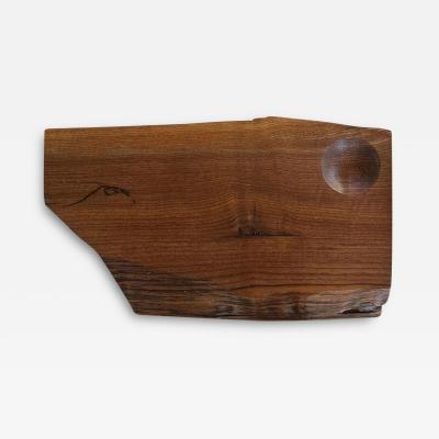  THE WOODEN PALATE HAND CARVED DIP BOARD WITH 1 BOWL
