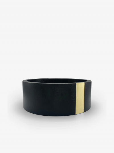  THE WOODEN PALATE MOD BOWL WITH SOLID BRASS INLAY
