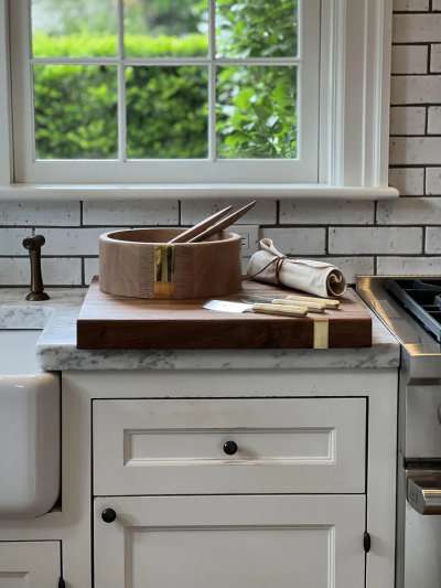  THE WOODEN PALATE MOD BOWL WITH SOLID BRASS INLAY