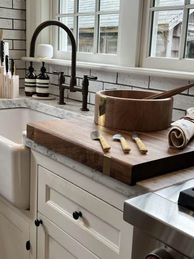  THE WOODEN PALATE MOD BOWL WITH SOLID BRASS INLAY