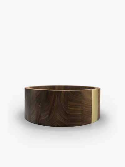  THE WOODEN PALATE MOD BOWL WITH SOLID BRASS INLAY
