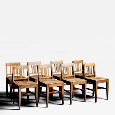  TRAN S M BELFABRIKS AB Eight matching birchwood chairs by Tran s Snickerifabrik