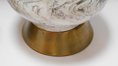  TYE of California Large pair of 1950s faux marble ceramic lamps by TYE of California Los Angeles