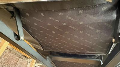  Tacchini Italian Pick Up Chaise by Tacchini in Black Leather