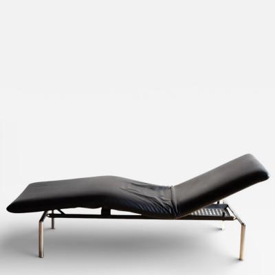  Tacchini Italian Pick Up Chaise by Tacchini in Black Leather