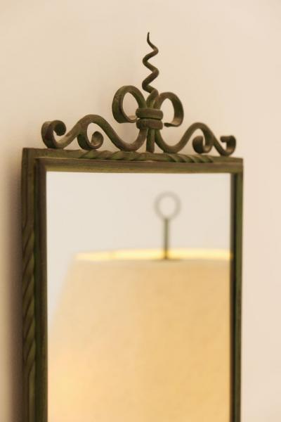  Taidetakomo Hakkarainen Set of Wrought Iron Wall Mirror Lamps Attr Taidetakomo Hakkarainen 1930s