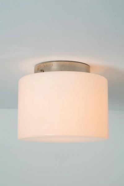  Taito Oy 1940s Paavo Tynell Model 2024 Glass Metal Flush Mount for Taito Oy