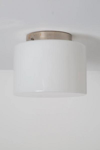  Taito Oy 1940s Paavo Tynell Model 2024 Glass Metal Flush Mount for Taito Oy