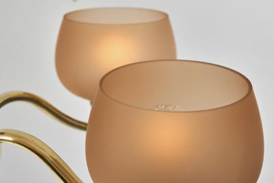  Taito Oy Five Arm 1443 5 Glass Chandelier by Paavo Tynell for Taito Finland 1930s