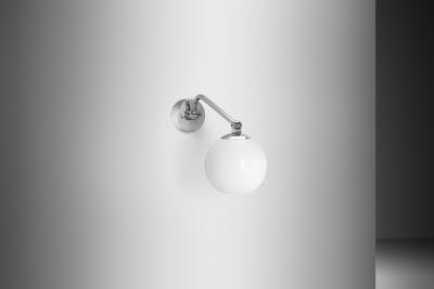  Taito Oy Nickel Plated Brass Wall Lamp by Paavo Tynell for Taito Finland 1930s