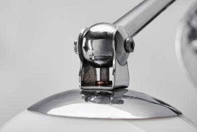  Taito Oy Nickel Plated Brass Wall Lamp by Paavo Tynell for Taito Finland 1930s