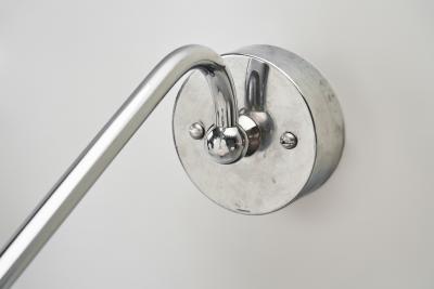  Taito Oy Nickel Plated Brass Wall Lamp by Paavo Tynell for Taito Finland 1930s