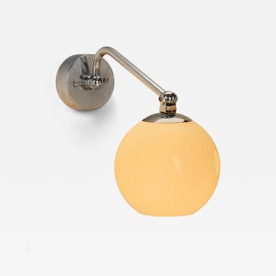  Taito Oy Nickel Plated Brass Wall Lamp by Paavo Tynell for Taito Finland 1930s