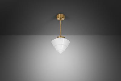  Taito Oy Paavo Tynell Model 553 Glass Pendant Ceiling Lamp for Taito Finland 1940s