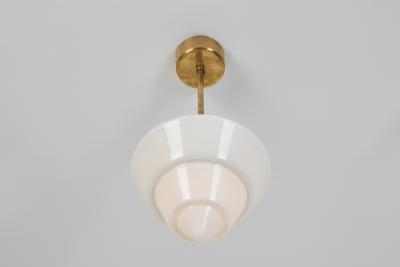  Taito Oy Paavo Tynell Model 553 Glass Pendant Ceiling Lamp for Taito Finland 1940s