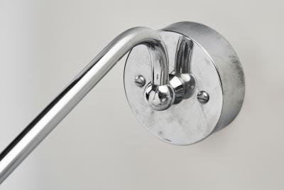  Taito Oy Pair of Nickel Plated Brass Wall Lamps by Paavo Tynell for Taito Finland 1930s