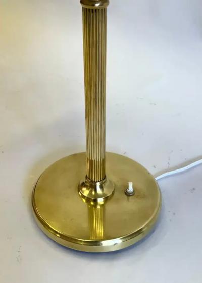  Taito Oy Scandinavian Modern Neoclassical Brass Table Desk Lamp Attr to Paavo Tynell