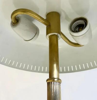  Taito Oy Scandinavian Modern Neoclassical Brass Table Desk Lamp Attr to Paavo Tynell