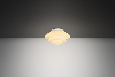  Taito Oy Stepped Opal Glass Flush Mount by Taito Finland Mid 20th Century