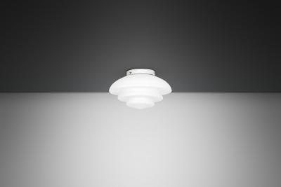  Taito Oy Stepped Opal Glass Flush Mount by Taito Finland Mid 20th Century