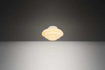  Taito Oy Stepped Opal Glass Flush Mount by Taito Finland Mid 20th Century