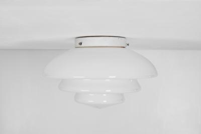  Taito Oy Stepped Opal Glass Flush Mount by Taito Finland Mid 20th Century