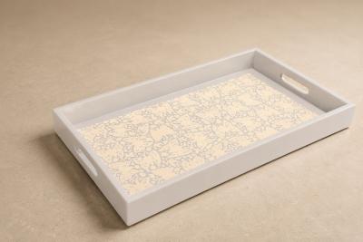 Taller Maya Large Butterflies Decorative Tray Lacquered Wood Ensamble Artesano