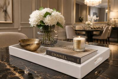  Taller Maya Large Butterflies Decorative Tray Lacquered Wood Ensamble Artesano