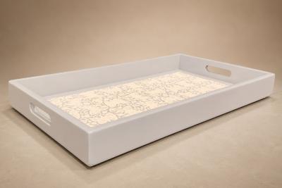  Taller Maya Large Butterflies Decorative Tray Lacquered Wood Ensamble Artesano