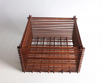  Tanabe Chikuunsai III Flower Basket 1970s 80s