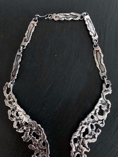 Tane Orfebres A Mexican Modernist Sterling Silver Necklace by Tane Orfebres
