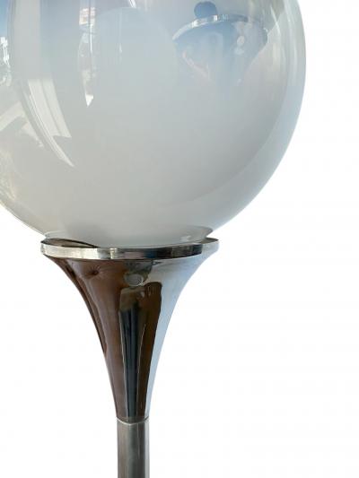  Targetti Sankey Mid Century Chrome and Glass floor lamp By Targetti