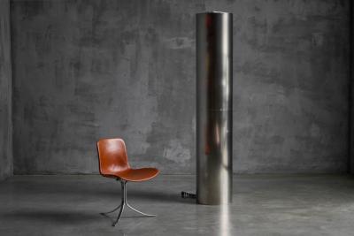  Targetti Sankey Monumental Stainless Steel Uplighters by Targetti Italy 1970s